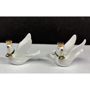 Napcoware Dove Taper Candle Huggers Christmas Holiday Decor